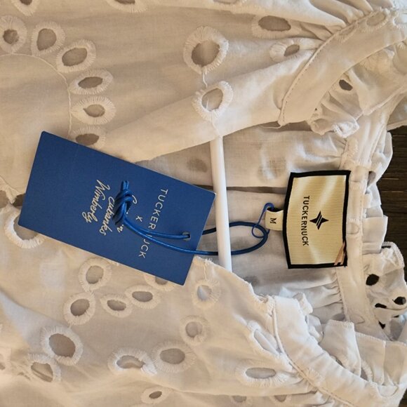 Tuckernuck X Cameran Eubanks Wimberly White Eyelet Palmer Dress NWT Med - Picture 3 of 11